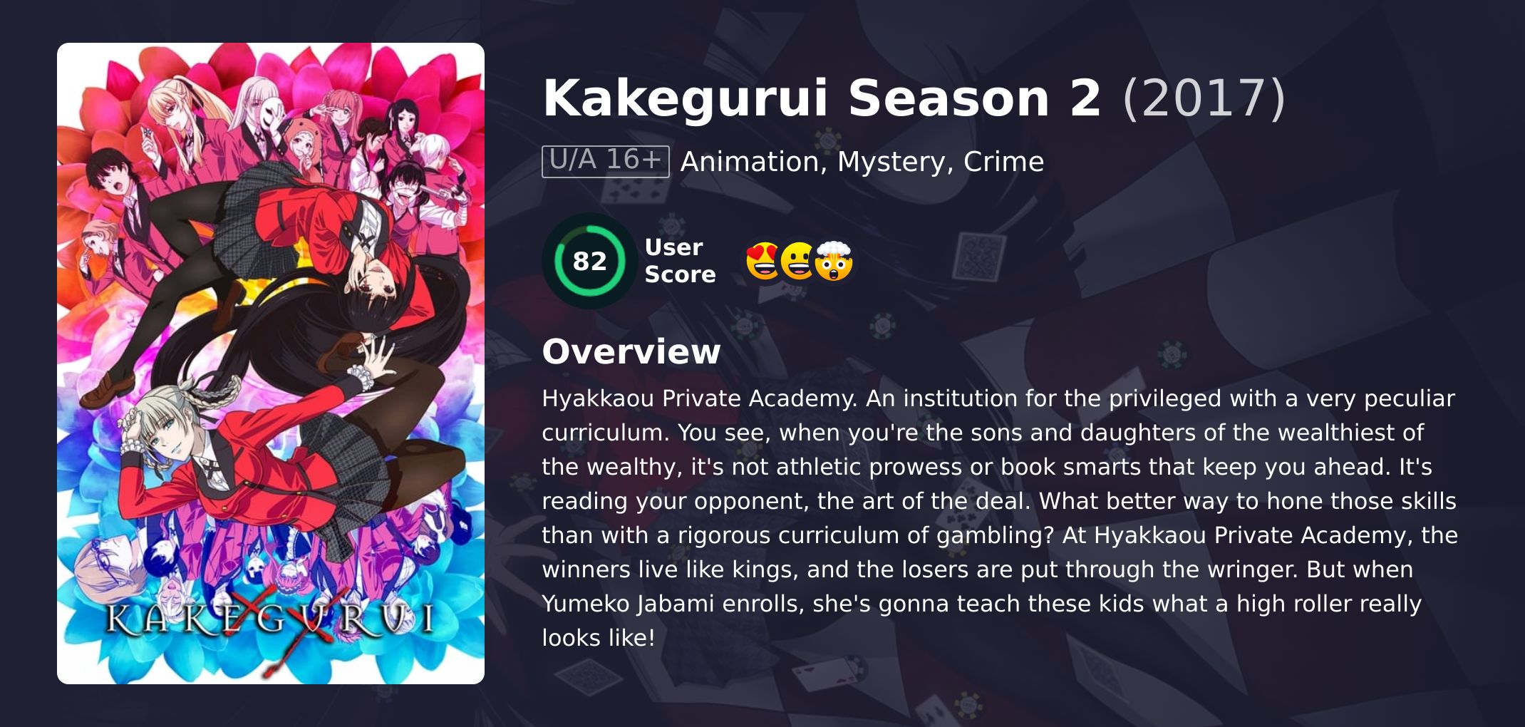 Kakegurui Season 2 Japanese Dubbed