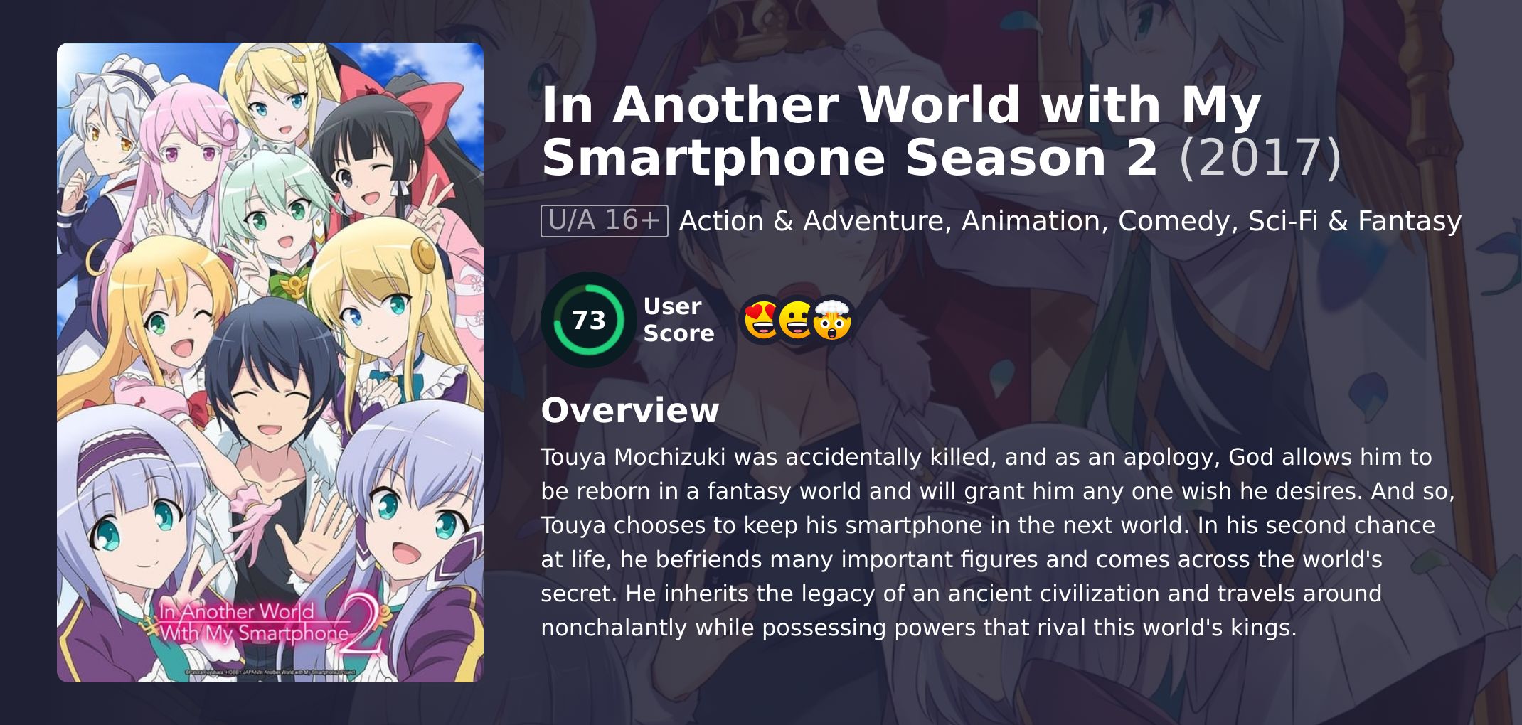 In Another World with My Smartphone Season 2 Hindi Dubbed