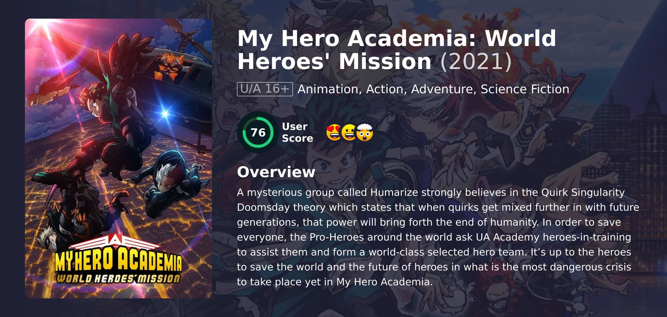 My Hero Academia: World Heroes' Mission Movie Hindi Dubbed