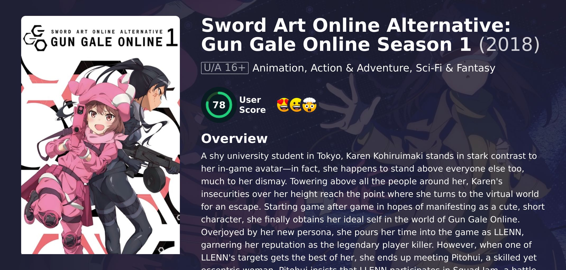 Sword Art Online Alternative: Gun Gale Online Season 1 Hindi Dubbed