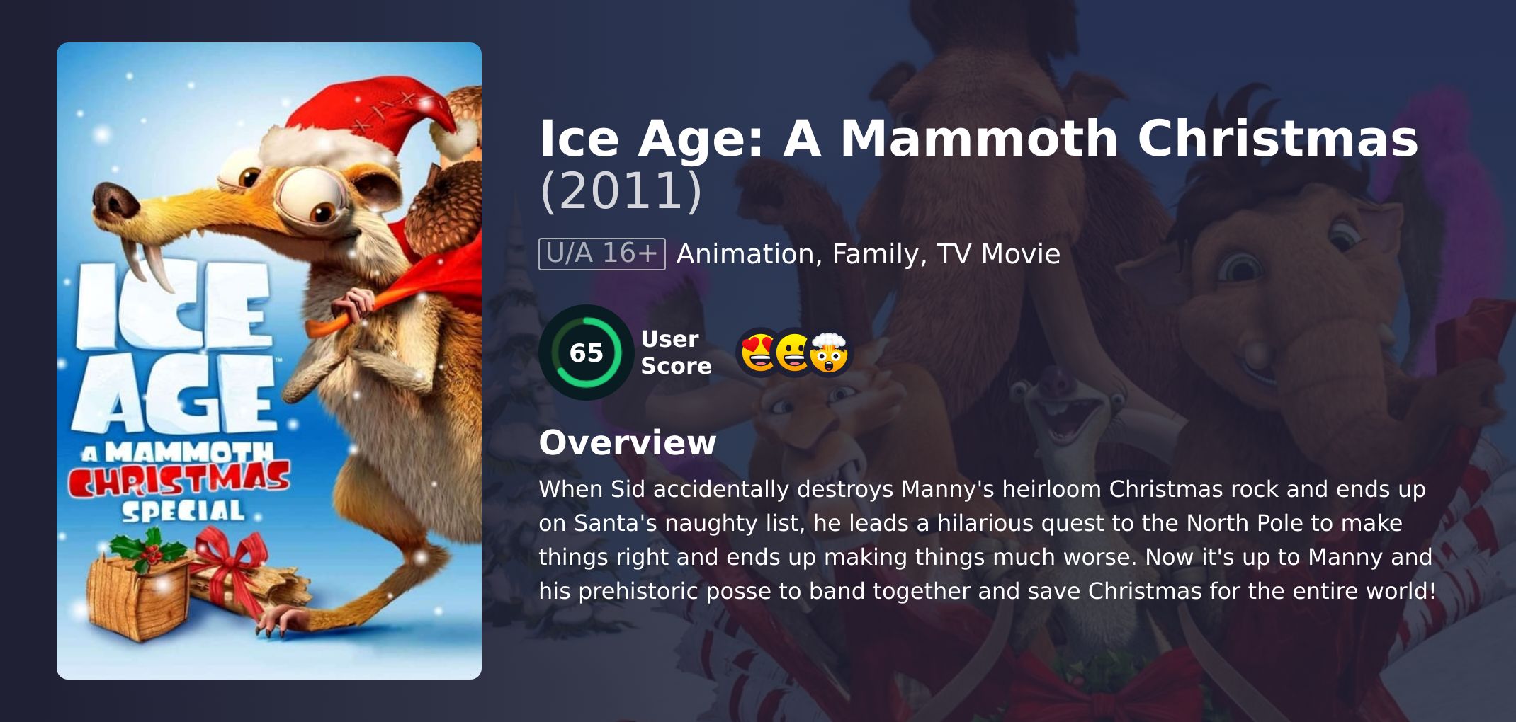 Ice Age: A Mammoth Christmas Movie Hindi Dubbed