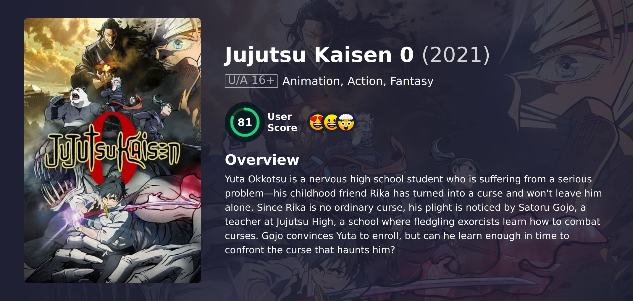 Jujutsu Kaisen 0 Movie Hindi Dubbed