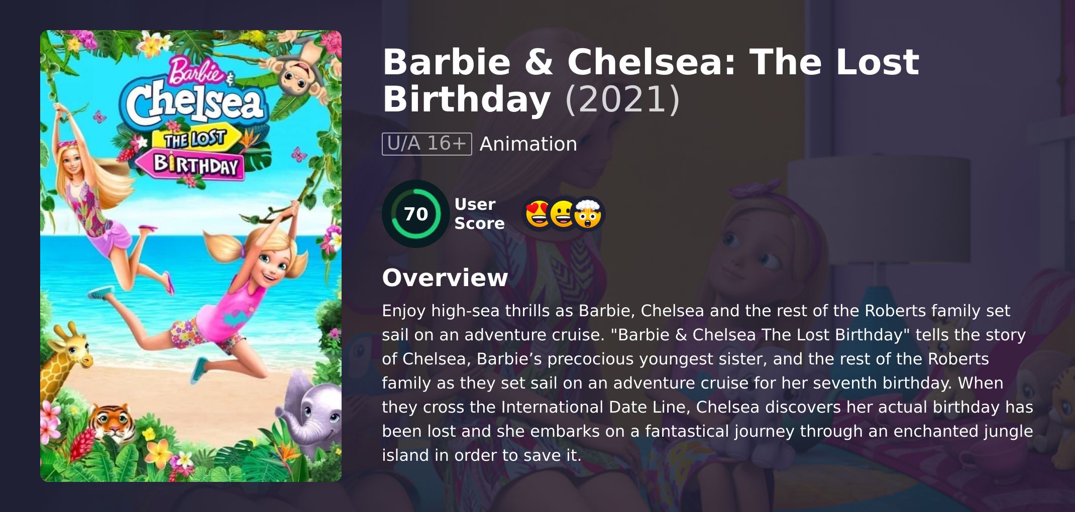 Barbie & Chelsea: The Lost Birthday Movie Hindi Dubbed