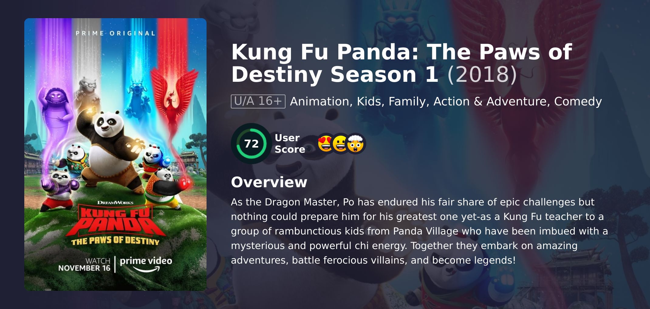 Kung Fu Panda: The Paws of Destiny Season 1 Hindi Dubbed