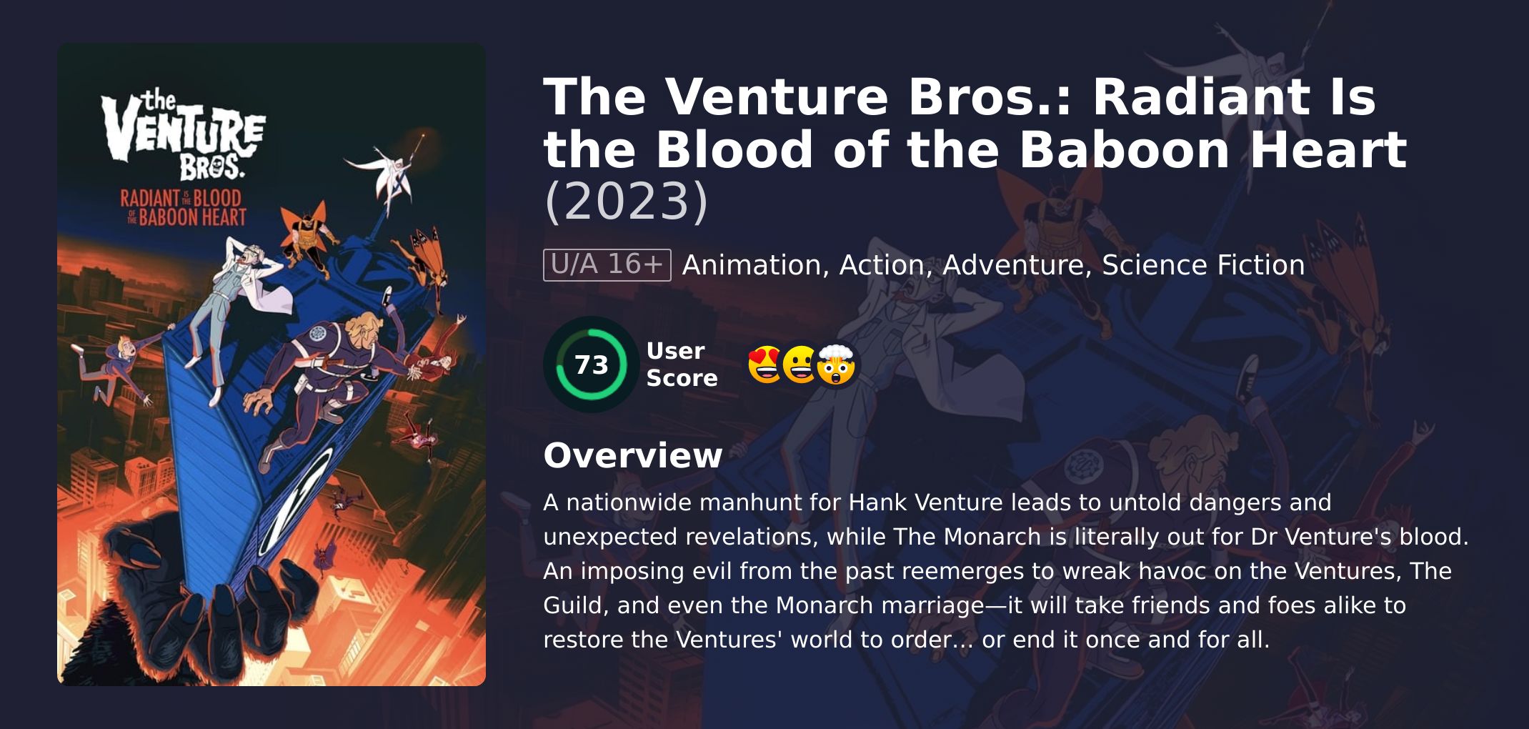 The Venture Bros.: Radiant Is the Blood of the Baboon Heart Movie English Dubbed