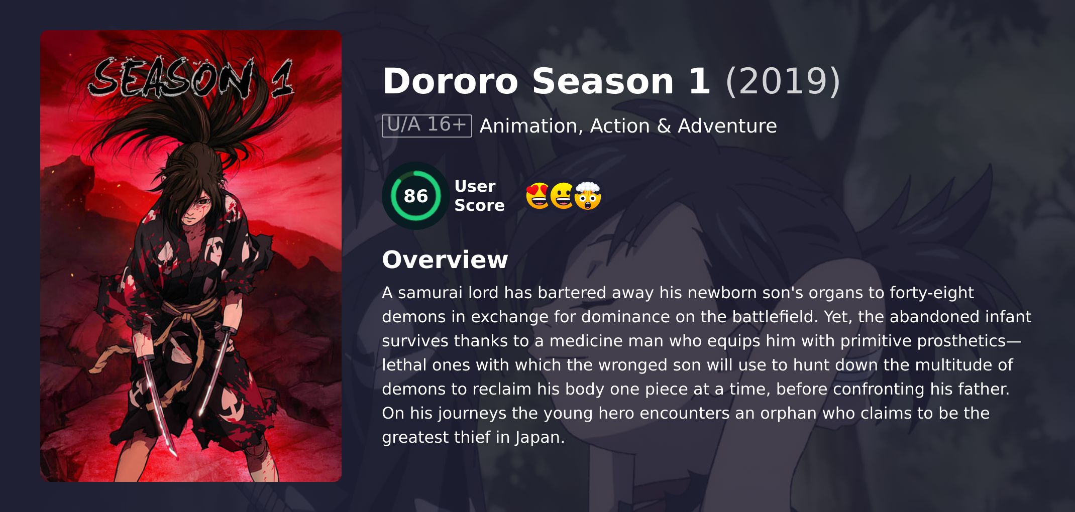 Dororo Season 1 Japanese Dubbed