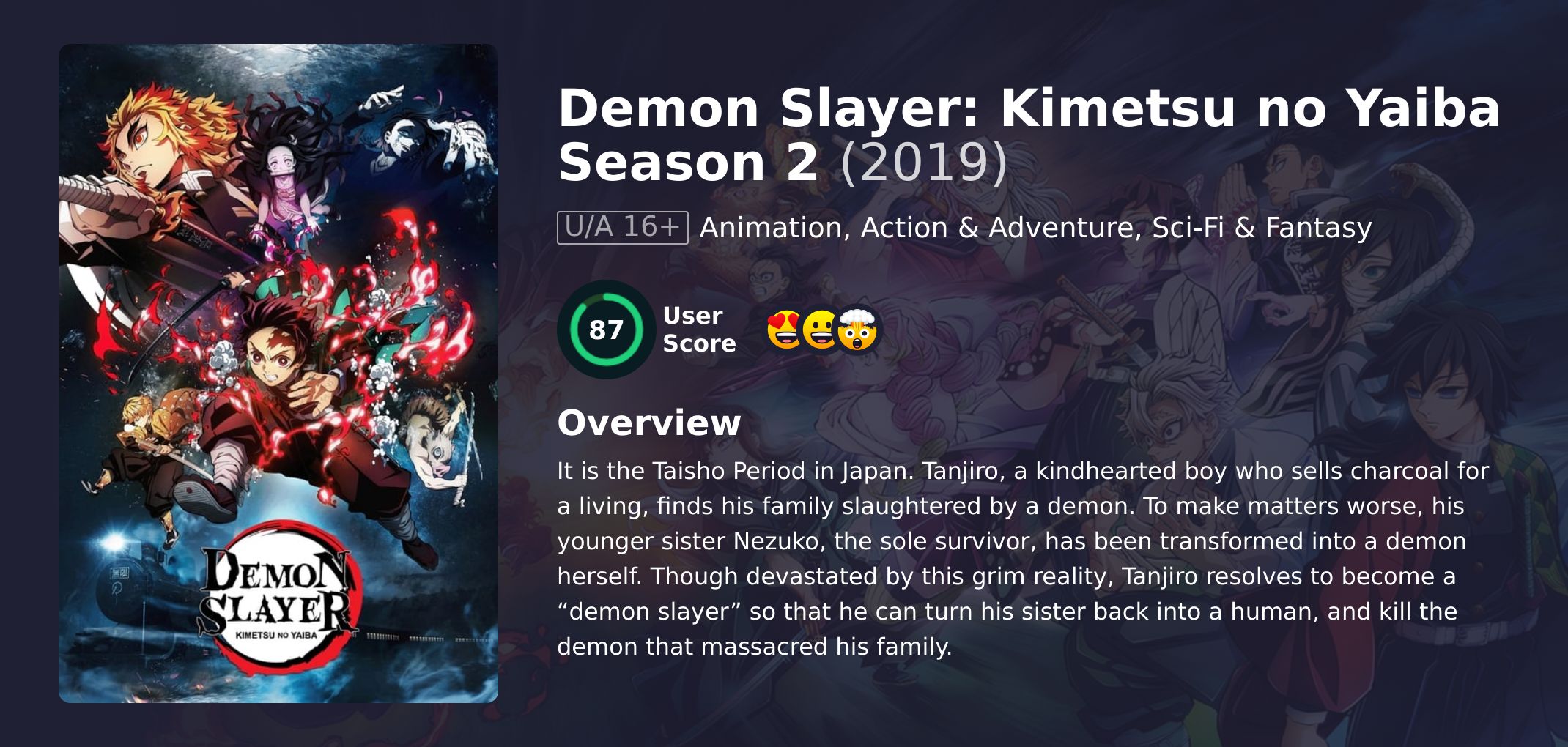 Demon Slayer: Kimetsu no Yaiba Season 2 Hindi Dubbed