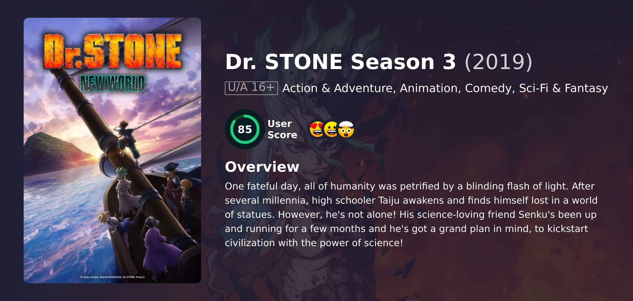 Dr. STONE Season 3 Hindi Dubbed