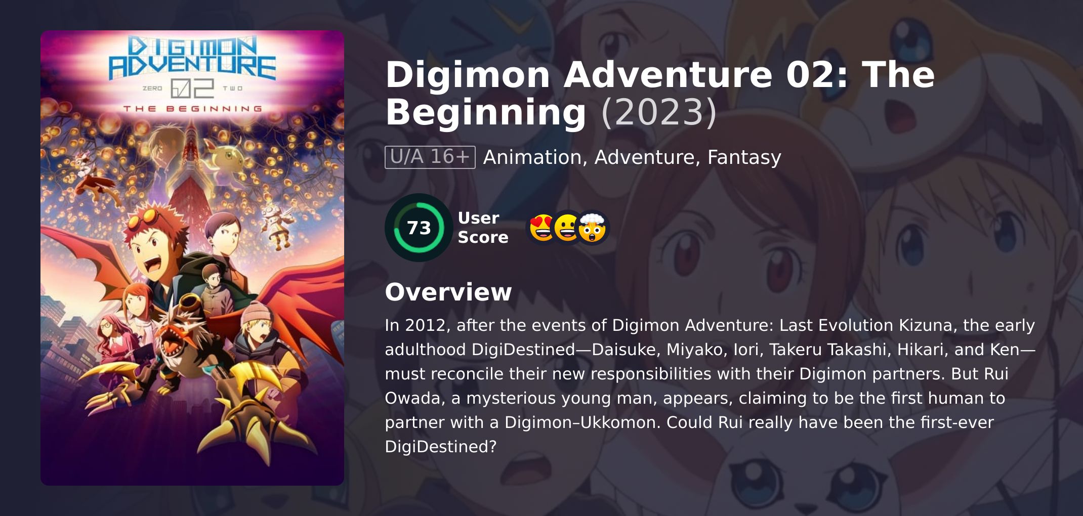 Digimon Adventure 02: The Beginning Movie Japanese Dubbed