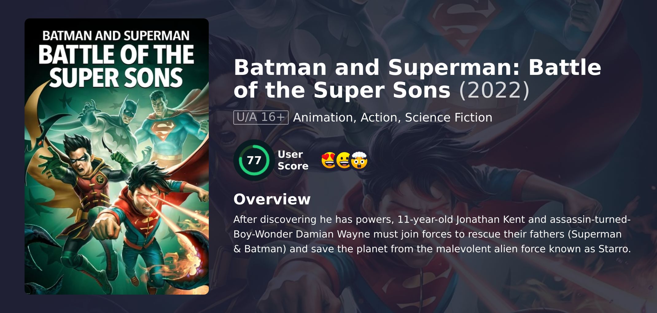 Batman and Superman: Battle of the Super Sons Movie English Dubbed