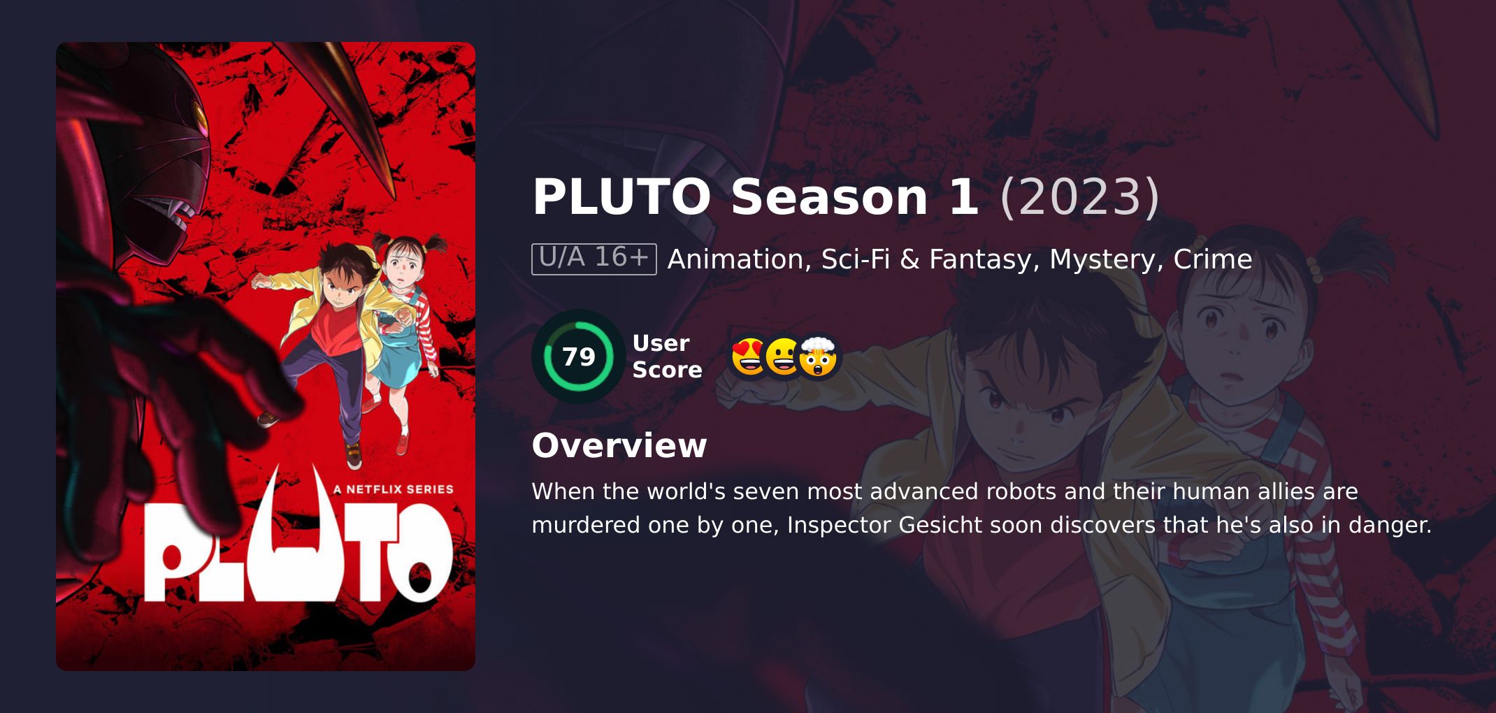 PLUTO Season 1 Japanese Dubbed