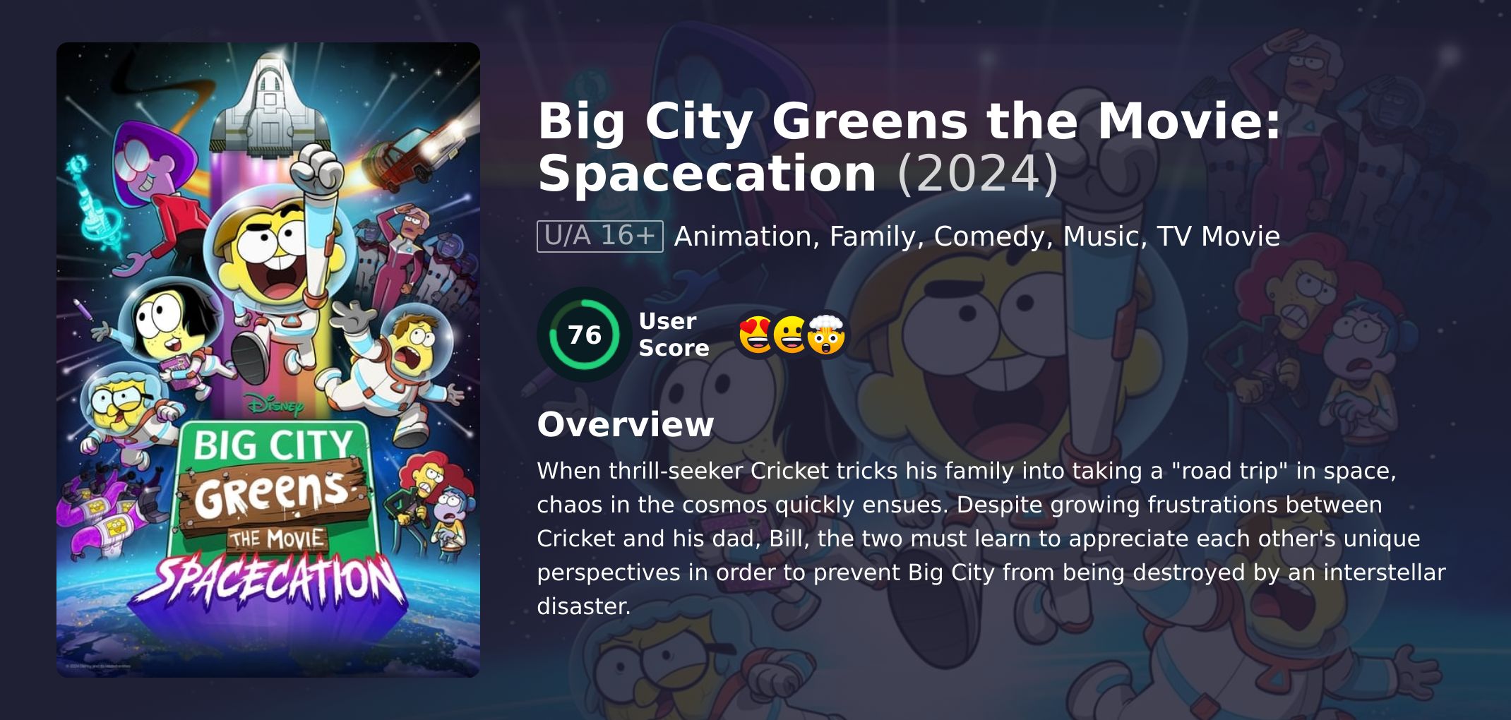 Big City Greens the Movie: Spacecation Movie English Dubbed