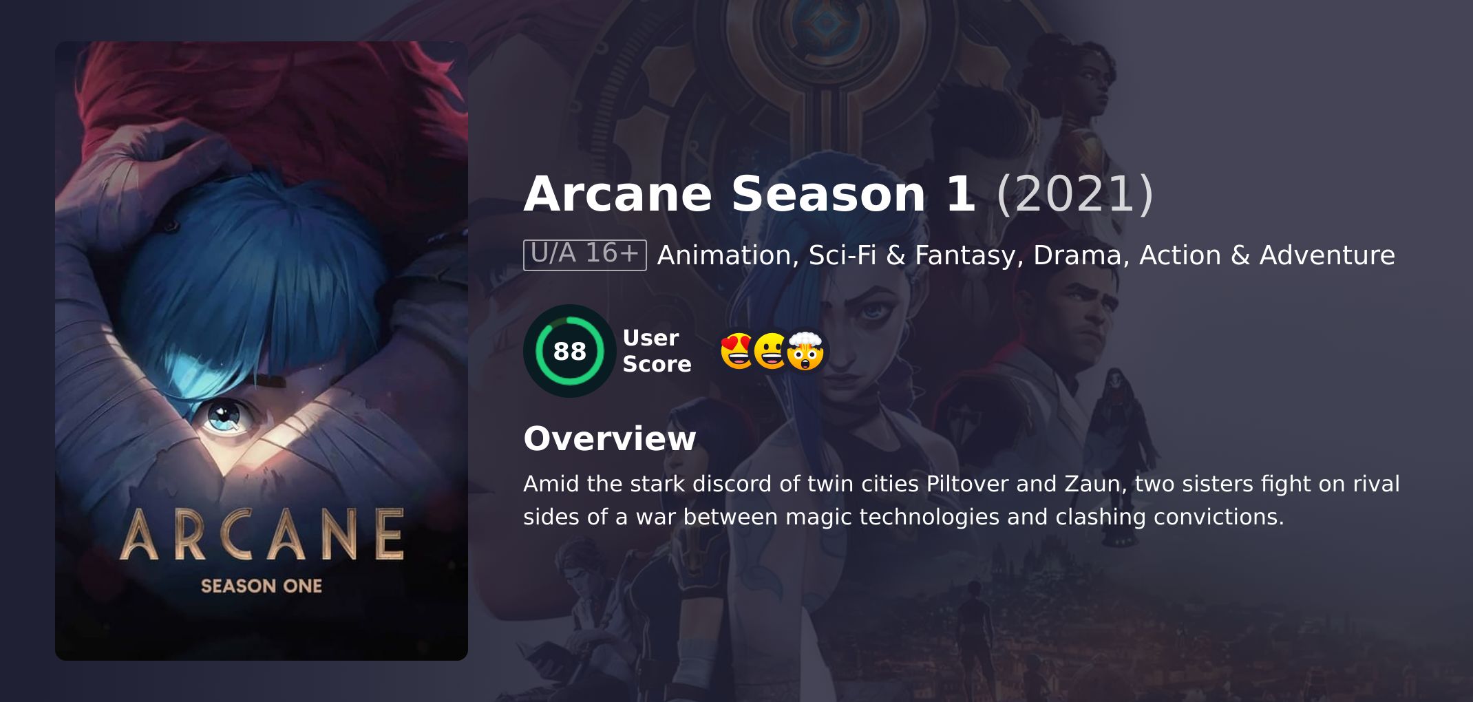 Arcane Season 1 English Dubbed