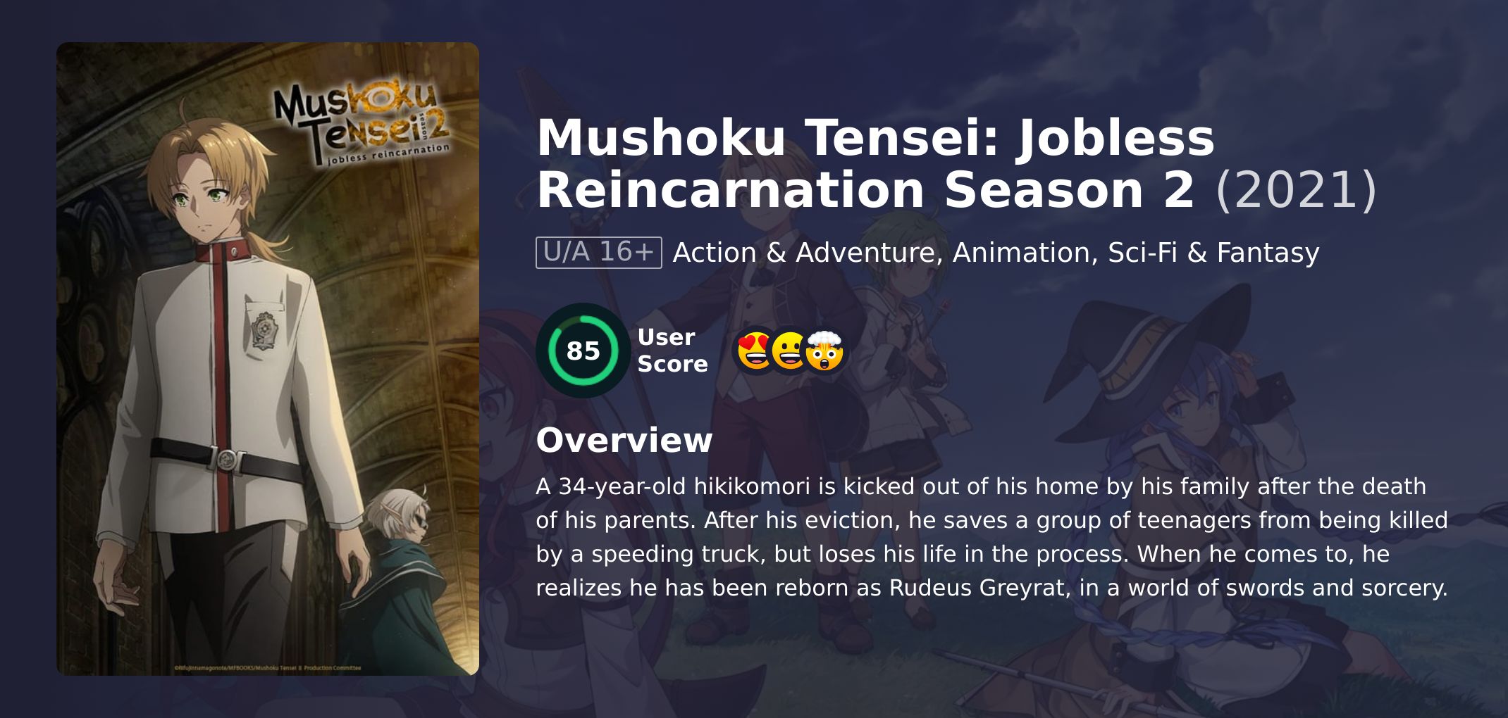 Mushoku Tensei: Jobless Reincarnation Season 2 Hindi Dubbed