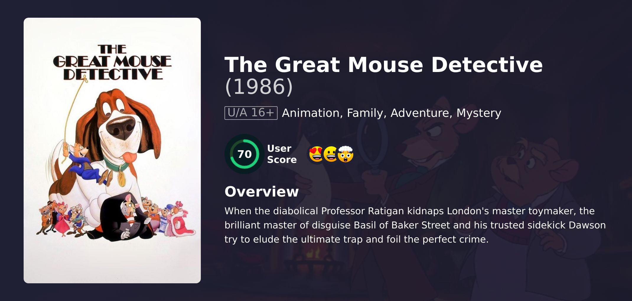 The Great Mouse Detective Movie English Dubbed